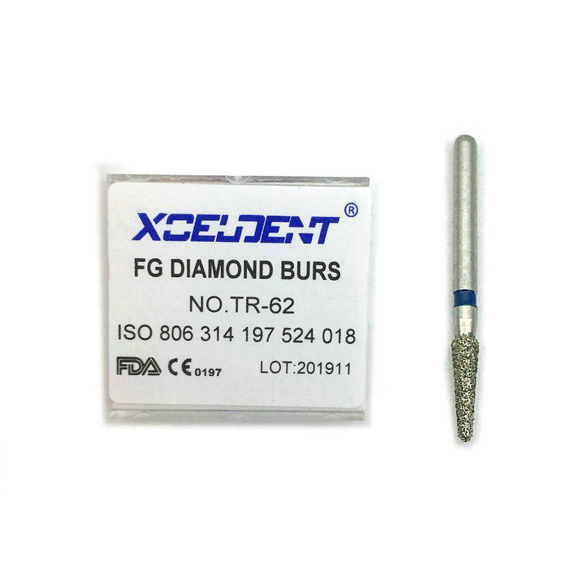 10 buc/set Dental 1.6mm FG Set de freze cu diamante se potrivesc cu piese de mână de mare viteză pentru lustruire pentru echipamente de laborator pentru stomatologie TR-62