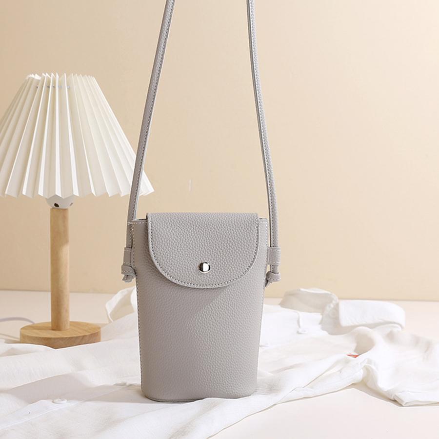New Pu Leather Mobile Phone Bag Women's Small Flap Shoulder Crossbody Bag Daily Hasp Purse Casual Outdoor Travel Key Wallet Sac