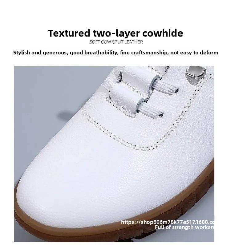 Beijing Cloth  Plastic Upgraded Vers Black Leather Work Shoes Anti-Slip Waterproof Kitchen Shoes Women's Single Shoes