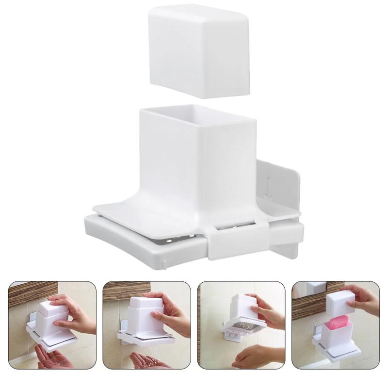 Soap Grinder For Household Bathroom Soap Rack Multi-Functional Non-Trace Paste Bathroom Drain Soap Box