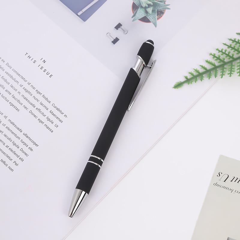 Spot Metal Ballpoint Pen with Aluminum Barrel and Capacitive Touch Tip – Customizable Logo Gift Pen