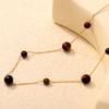Jewelry Tiger's Eye Stone Necklace Splicing Freshwater Pearl Clavicle Chain Stainless Steel Plated 18K Gold Necklace Women