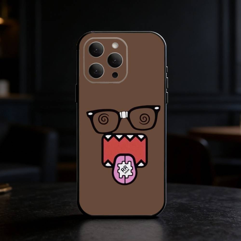 Cute Domo-kun Phone Case Phone Case Silicone Black Soft For IPhone 17,16,15,14,13,12,11,SE,Plus Pro Max
