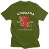 Louisiana Est 1812 Crawfish Leopard T Shirt Men Women Short Sleeve Casual Tee Shirt Streetwear Summer Pure Cotton Camisetas