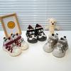 Kids Winter Fleece Lined Non Slip Soft Sole Toddler First Walking Sports Sneakers