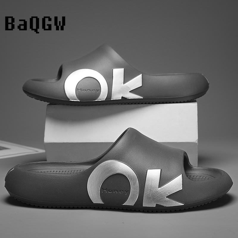 Summer Slippers for Men Women Indoor Eva High Soft Bottom Sandals Open Toe Trend Slides Light Beach Shoes Slippers Home