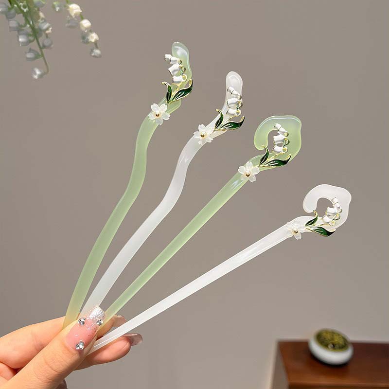 New Chinese Ancient Style Super Immortal Bell Orchid Hairpin Light Luxury Headwear Simple Hair Stick Advanced Gentle Accessories