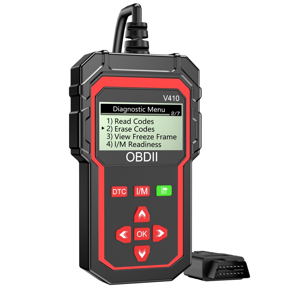 OBDII EOBD Read/Clear Fault Code OBD2 Code Reader ELM 327 V410 Car Diagnostic Tools OBD2 Scanner Digital Display Auto Engine System Detection