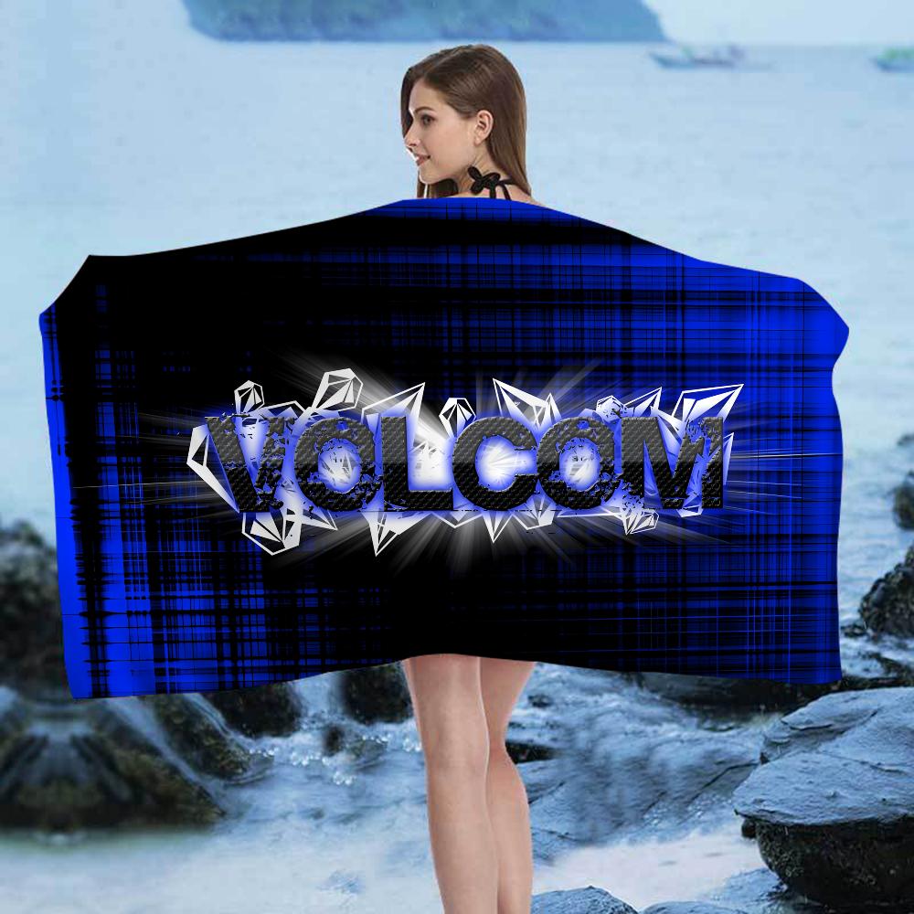 V-VOLCOM LOGO Grandi Asciugamani da Spiaggia in Microfibra Asciugatura Rapida Asciugamano Sabbia Asciugamani da Spiaggia Asciugamano da Piscina per Viaggio Nuoto Piscina Yoga