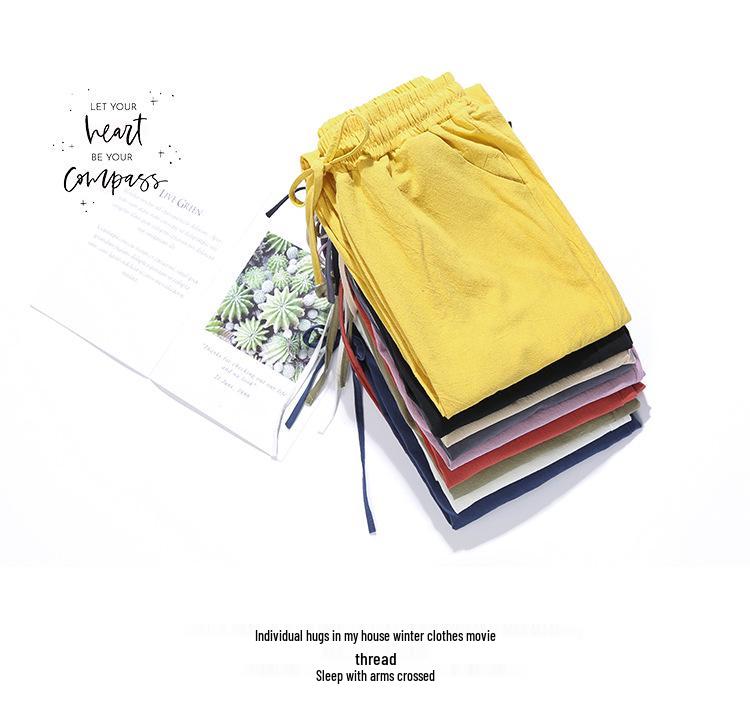 Women's Spring/Summer Cotton Casual Nine-Point Harem Pants
