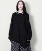 Deumakeu Oversized Asymmetrical Long Sleeve T-Shirt Black