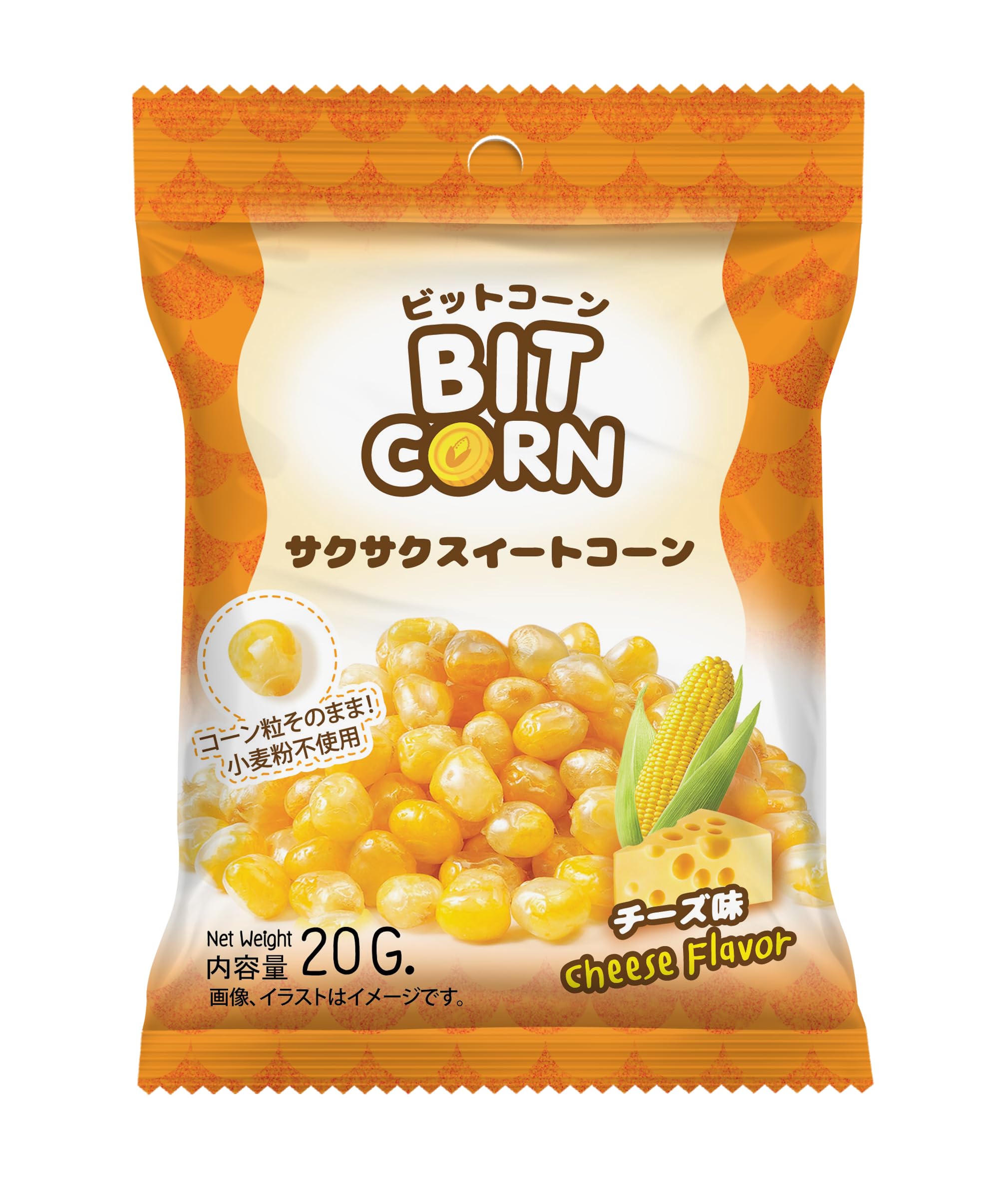 

Crispy sweet corn kernel Cheeze flavor 20G set of 24 BITCORN