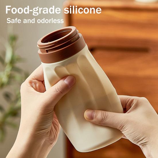 2 in 1 Ice Cube Bottle Portable Silicone Ice Cube Cup with Ice Cube Mold Easy Press to Release Ice Maker for Outdoor Travel Home Office