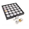 25/50Grids Display Case Diamond Gemstone Storage Box Small Round Plastic Containers Box Jewelry Organizer Container with Foam