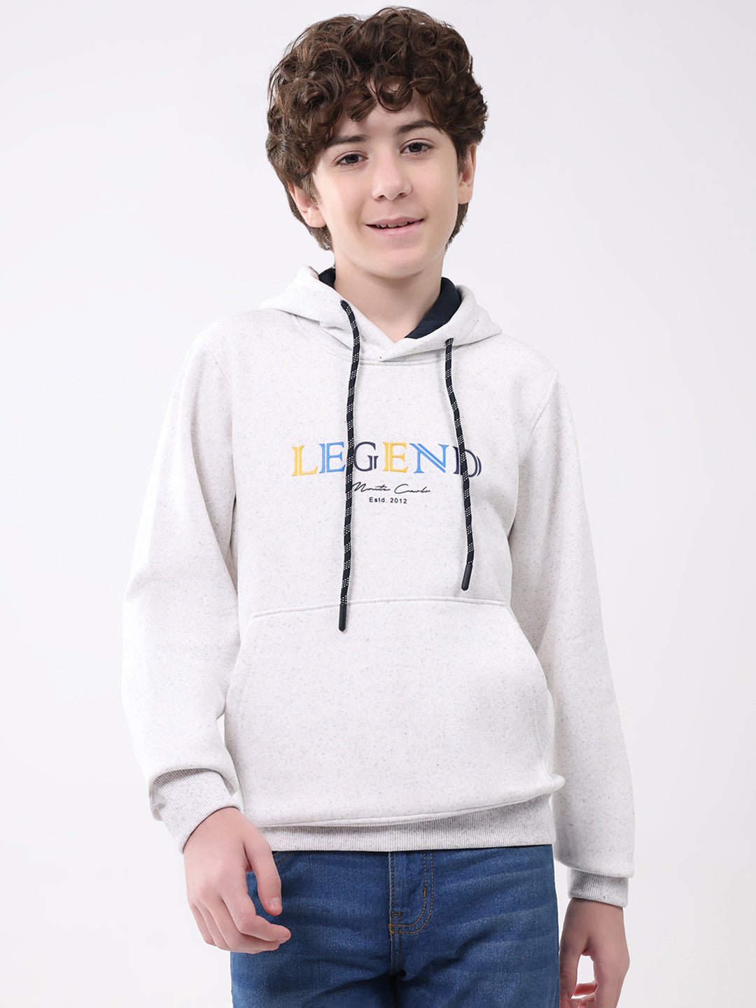 Monte Carlo Boy Regular Fit Grey Melange Sweatshirt 5-6 Years