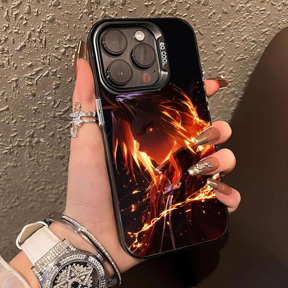 Fullmetal Edward Elric Phone Case for iPhone 17 16 15 14 13 12 11 X XR XS Air Pro Max Plus Black Colorful Silver Cover