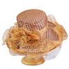 European and American sunscreen hats, women's organza solid color big flower sun hat, British lady elegant temperament sun hat