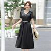 Elegant Summer Short Sleeve Dress for Middle-Aged and Elderly Women - New 2026 Chinese Style