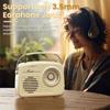 Portable AM FM Radio, Retro Radios Battery Powered & Plug-in Wall, Vintage Radio with Bluetooth, Easy To Use Large Dial for Home/Outdoor/Kitchen