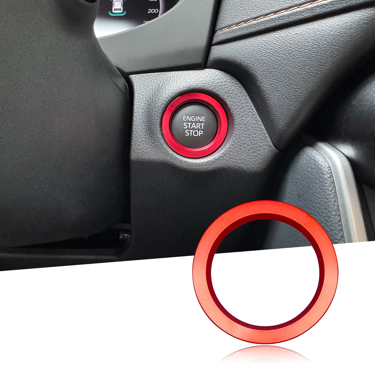 

MEKOMEKO CY-QDQR Новое Алюминиевое Кольцо Стартёра Запуска Двигателя, Специально Разработанное для Toyota Corolla Cross Yaris красный