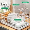 Drain Tray Dish Rack Plate Storage Large Capacity Rust-Resistant Adjustable Ventilated Rust-resistant Drainer Design Kitchen Counter Drying