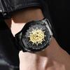 Top Brand New Business Watch Fashion Casual Luminous Skull Hollow Men's Watch
