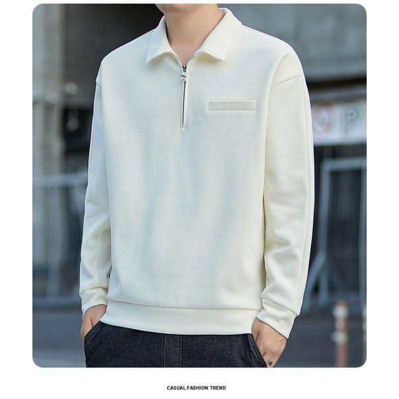 Versatile Lapel Collar Hooded Pullover Sweatshirt For Men Casual Sports Top