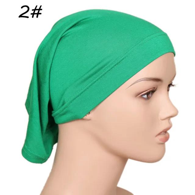 Muslim Underscarf Turban Hijab Ninja Inner Hat Women Chemo Cap Hair Loss Cover Beanie Bonnet Headwear Stretch Head Scarf Wrap
