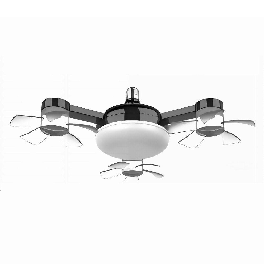 Remote Control Ceiling Fan 2 in 1 Ceiling Lamp Creative Electric Cordless Fan  Home Decor 3 heads