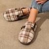 Fashion Women Slippers Fashion Outer Wear Style Women Cotton Slippers Retro Autumn Winter Warm Soft-soled Cotton Shoes Home Slides Women