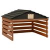 VidaXL Lawn Mower Garage Black and Brown 78x74x54cm Fir