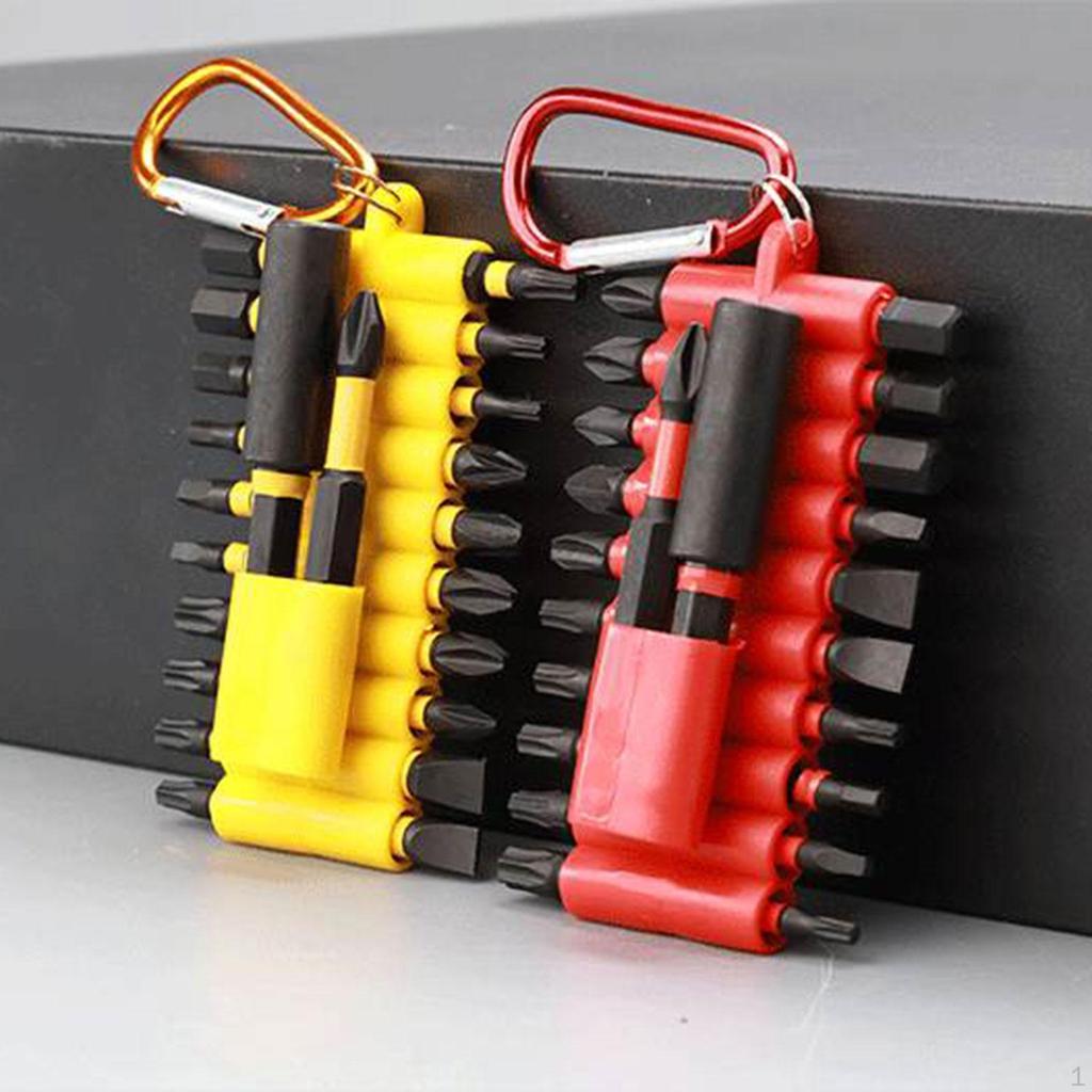 22Pcs Screwdriver Bits Set Diyers with Organizer Sleeve Handymen Impact Yellow