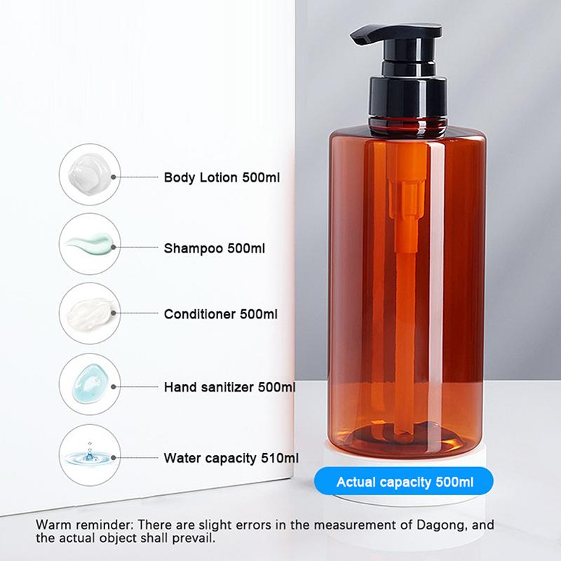 500Ml Refillable Shampoo Conditioner Body Wash Dispenser Bathroom Soap Bottle Dispenser Shower Pump Shampoo