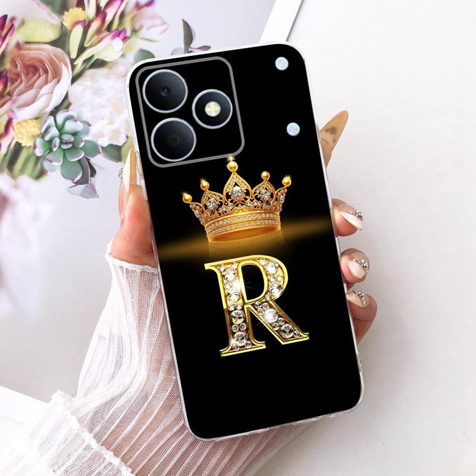 For Realme Note 80 Case RMX5388 New Luxury Letters Cover 6.74'' Soft Silicone Phone Case For Realme Note 80 Note80 Fundas Bumper