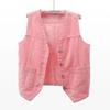 Women's Denim Jacket Plus Size Sleeveless Loose Short Denim Vest Sleeveless Denim Jacket