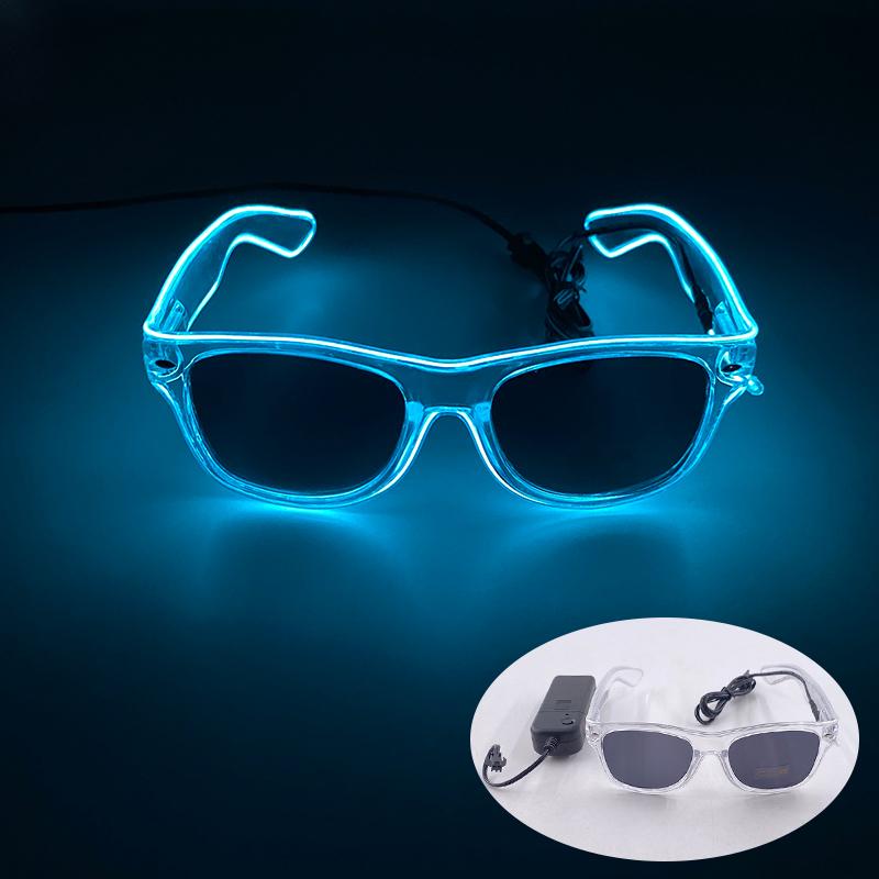 Hot Sale Luminous Neon Glasses With Lights LED Eyeglasses Bar Rave Parties Props Glowing Glasses Festival Club Supplies