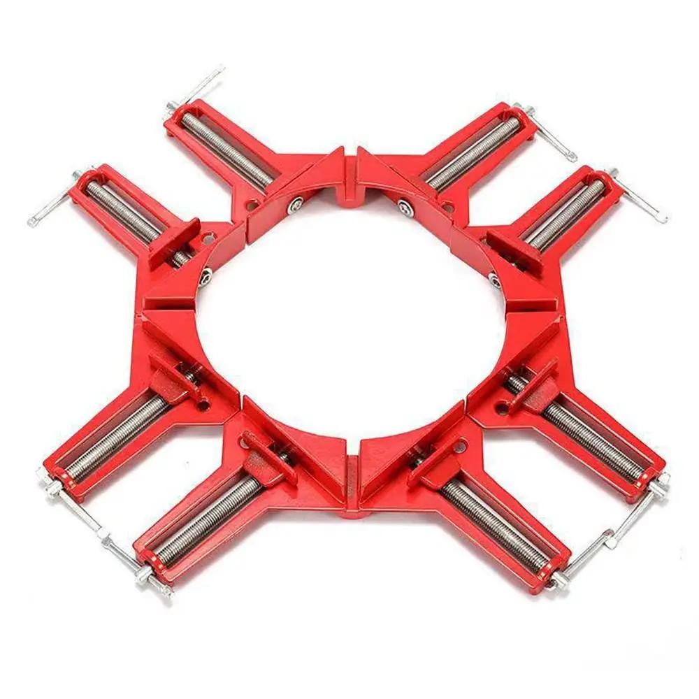 Sturdy Aluminum Alloy Right Angle Clamp Multifunction Woodworking Hand Tools Reinforced Fixing Clamp 90° Corner Clamp Glass