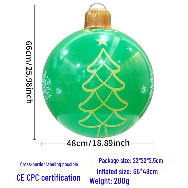 Partiler ve Avlular için Dış Mekan Noel Şişme Top Süslemesi