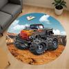 1 Stück Monster Truck Runder Stuhlmatte Teppich - Rutschfest, Fußmatte für Büro, Schlafzimmer und Innendekoration c1125278