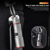 Rechargeable Mini Portable LED Flashlight with Neckchain 5 Lighting Modes Aluminum Alloy Appearance Telescopic Zoom Flashlight