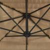 Brown Sun Umbrella with Steel Pole 248 x 248 x 248 cm