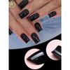 120pcs Black Square Nail Stickers Set Short, Full Coverage Fake Nails For DIY Manicure For Women Girls, Nail Art Accessories, Nail Supplies