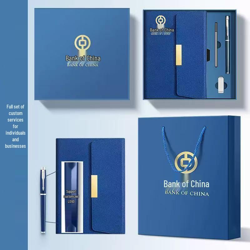 Customizable A5 Notebook Gift Set with Logo Printing - Corporate Business Souvenir