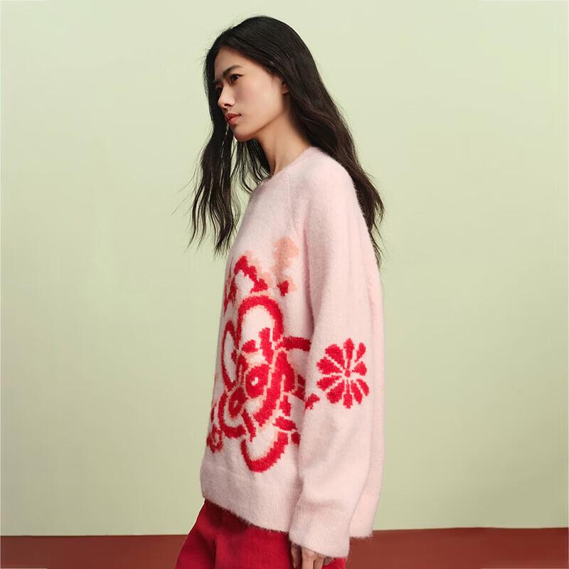GAP Women's Logo Round Neck Knit Sweater