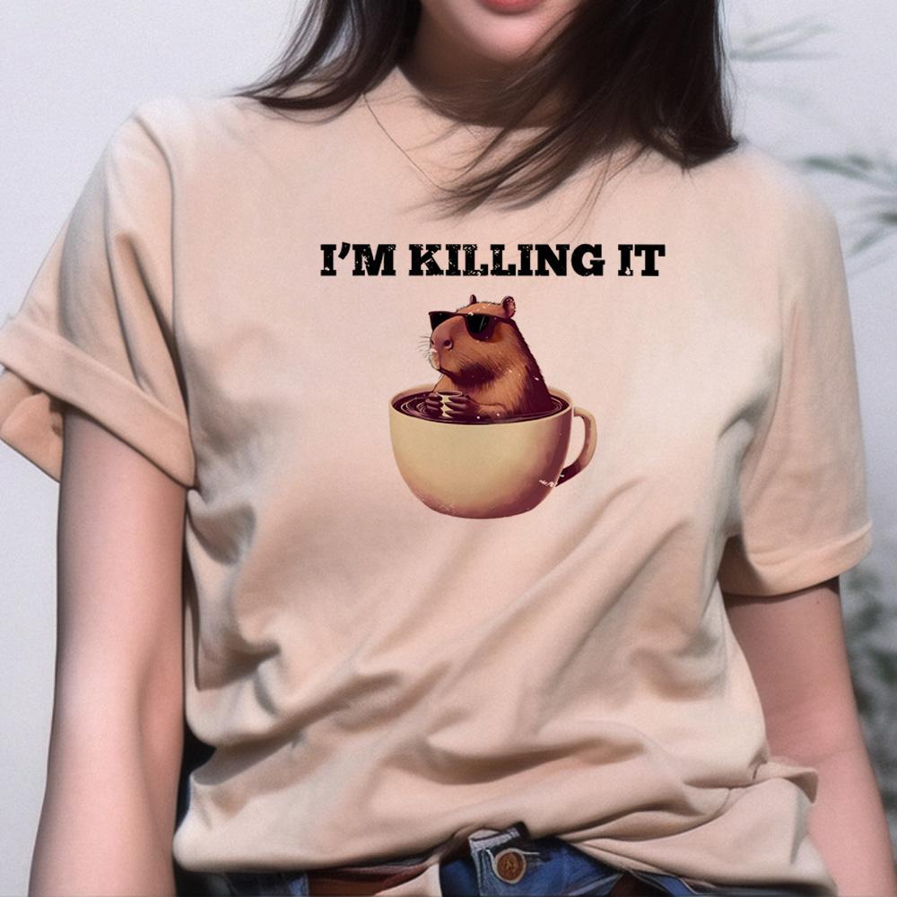 Capybara Top Women Graphic Summer Anime Tshirts feUnisex Comic Funny Unisexga Clothing