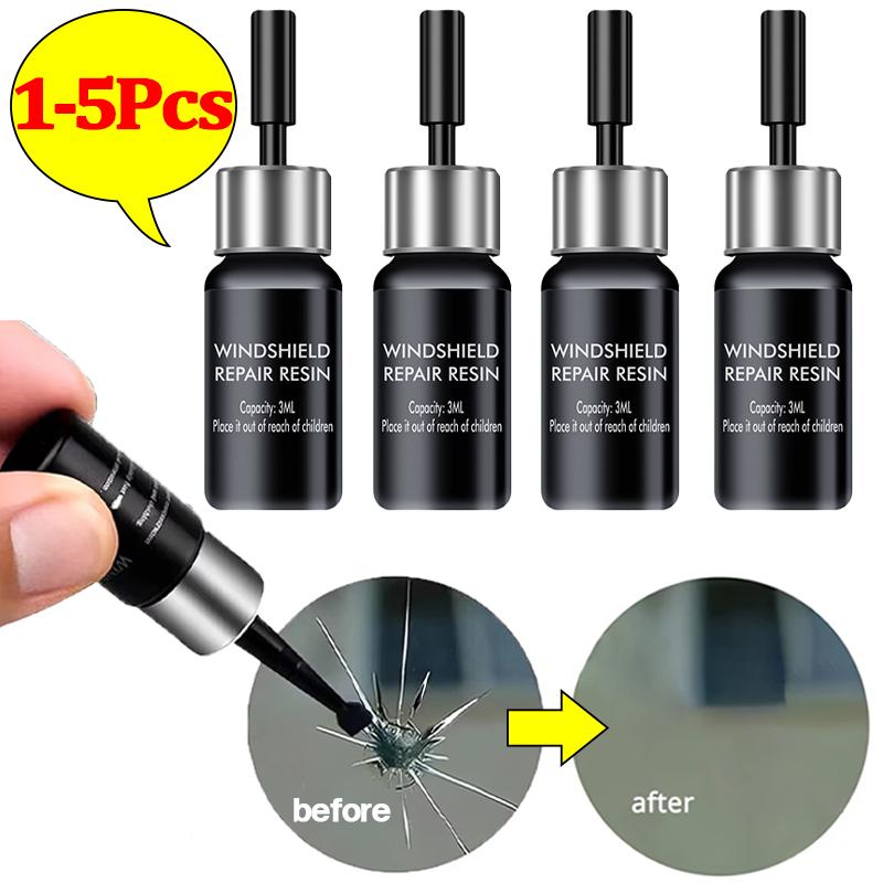 1-5Pcs Car Glass Scratch Repair Fluid Agent Upgrade Auto Window Glass Nano Scratch Crack CrackResin Repair Agent Auto Accessory