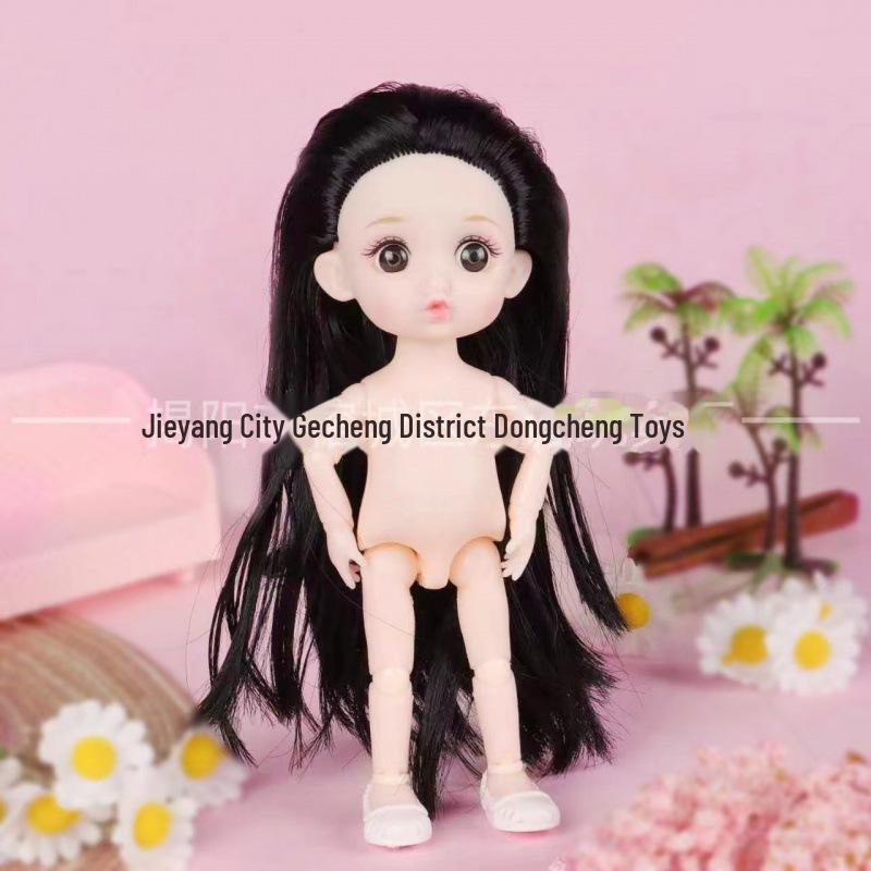 17 cm Mini BJD Puppenkörper - 6 Zoll Prinzessin Mädchen, 16 cm Kleine Nacktpuppe