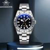 ADDIESDIVE Hot Sale GMT Quartz Watch Stainless Steel Bubble Mirror Glass BGW9 Super Luminous Men's Watches AD2035 NEW Waterproof
