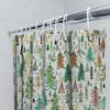 Forest Deer Botanical Shower Curtain Nature Trees Woodland Bathroom Decor Rustic Farmhouse Shower Curtains Vintage Greenery