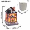Jingchen new Christmas decorations resin hut colorful luminous house tabletop ornament